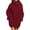 Wine, variant on Cozy Oversized Turtleneck Sweater Dress for Women Soft Knit Long Sleeve Pullover in Rich Burgundy Red