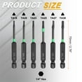 thumbnail image 2 of Uxcell 6pcs Triangle Screwdriver Bit 2.76" Magnetic Power Tools with 1/4" Hex Shank, 2 of 7