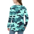 thumbnail image 5 of OVBMPZD Lightweight Big Sister Shirts for Girls Long Sleeve Camo Green Tunic Crewneck Pullover Side Split Blouses Girls Tops Size 5 Years, 5 of 6