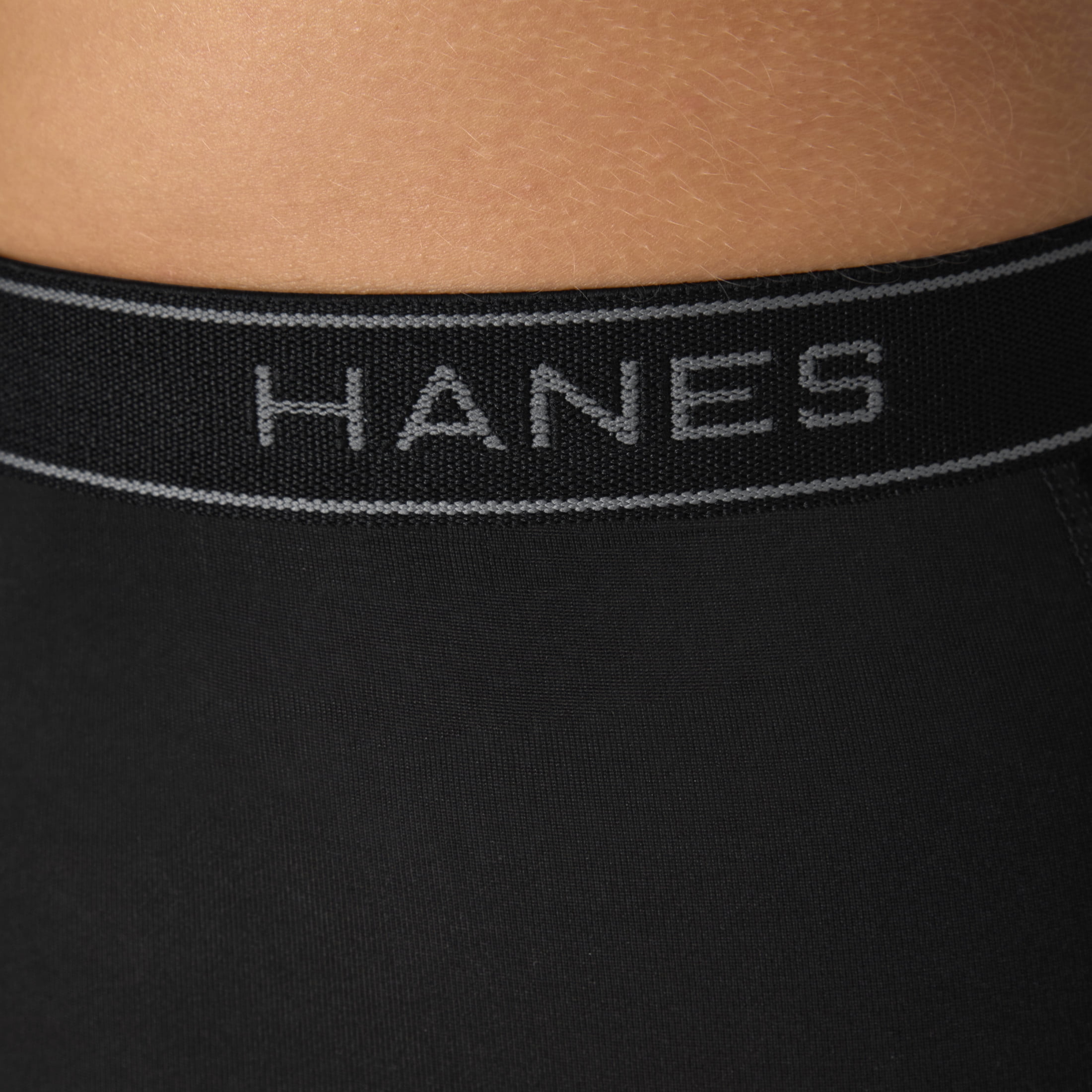 Hanes Mens Underwear Long Leg Boxer Briefs, 3-Pack, Core Plus Performance Stretch SYTLL3