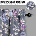 thumbnail image 5 of Country Boho Curtains 36 Inch Short - 3 Panel Floral Farmhouse Set with Vintage Botanical Design, Rod Pocket, 5 of 6