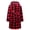 RedCheckered, variant on Kids Hooded Fleece Robe for Girls Soft Plush Bathrobe Warm Flannel Sleepwear with Belt Pockets Cute Cozy Housecoat for Toddler and Big Girls