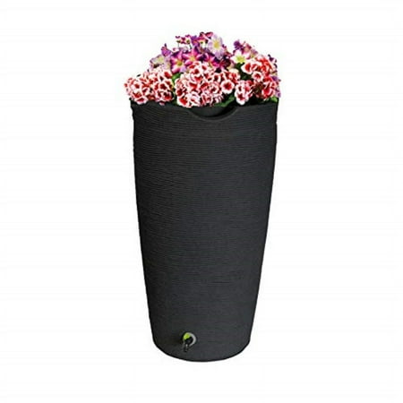 Good Ideas Impressions Eco Stone 50 Gallon Rain Saver - Black