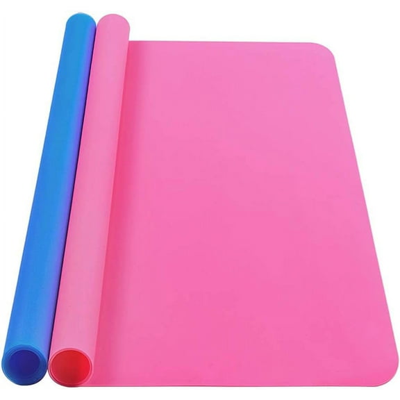 Silicone Mat, 15.7"x 11.8" Silicone Craft Mat for Playdough A3 Large Art Mat Nonstick Silicone Sheet for Epoxy Resin Jewelry Casting