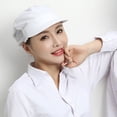 thumbnail image 5 of vlrwzc Cloth Work Hat Chic Food Service Work Wear Cooking Hygienic Cap Smoke-proof Dust Breathable Mesh Chef Hat Hotel Restaurants, 5 of 7