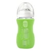Philips Avent 8 Ounce Natural Glass Bottle with Olababy Silicone Sleeve, Green