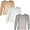 3 Pack- Light Colors, variant on SLM Men's Thermal Undershirt Waffle Knit Lightweight Base Layer Insulated Long Sleeve Top