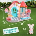 thumbnail image 6 of Honey Bee Acres Bees Teas Pastry Shop – 35 Piece Miniature Bakery Dollhouse with Cupcakes, Tea Cups & Exclusive Mouse Figure – Kids Ages 3+, 6 of 9