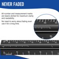 thumbnail image 4 of RUseeN 12” Engineer's Scale, Aluminum Laser Etched Triangle Drafting Tool for Civil Engineering Drafting, Engineering Drawings, Construction Drawings Blueprints Triangle Architect's Scale, Black, 4 of 7