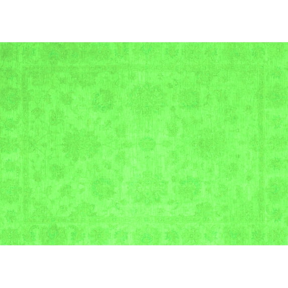 Ahgly Company Indoor Rectangle Oriental Green Traditional Area Rugs, 4' x 6'