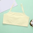 thumbnail image 2 of uikmnh Crop Top Bra Girls Seamless Sports Bra Training White Teen Bra Camisole Style Lightweight Seamless Kids Size:10-14 Years, 2 of 7