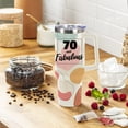 thumbnail image 4 of 70th Birthday Gifts for Men Women 70 Year Old 1954 Birthday Gift Ideas for Dad Mom 40oz Tumbler Cup With Handle, 4 of 6