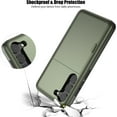 thumbnail image 5 of Samsung S23 Plus Case with Card Holder 5G 6.6 inch Slim Dual Layer Heavy Duty Protective Galaxy S23 Plus Case Hidden Card Slot Wallet Case for Samsung S23 Plus(Green), 5 of 14