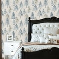 thumbnail image 2 of Woodland Peel and Stick Wallpaper 23.6in x 9.8ft Watercolor Pine Tree Soft Blue Beige Nordic Contact Paper Vinyl Waterproof Self Adhesive Wall Paper for Bedroom Shelf Cabinet Renter Friendly, 2 of 8