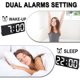 thumbnail image 4 of Reloj despertador LED multifunción para dormitorio de estudiantes, pequeña alarma, indicador de fecha y temperatura, despertador multigrupo, 4 of 5