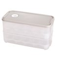 thumbnail image 1 of Caja de almacenamiento de huevos Organizador de huevos de plástico Rejillas Recipiente de cocina con tapa, Caqui, Doble capa, 20 Rejillas Inevent HA003375-04, 1 of 2