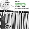 thumbnail image 4 of Black and White Shower Curtain, Boho Mid Century Modern Neutral Leaf Arch Abstract Minimalist Machine Washable Waterproof Fabric for Bathroom Decor Bathtub with Hooks 72x72, 4 of 6
