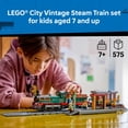 thumbnail image 5 of LEGO City Vintage Steam Train Set - Building Toy for Boys & Girls, Ages 7+ - Toy Train for Kids - Gift Idea for Birthdays - 60511, 5 of 9
