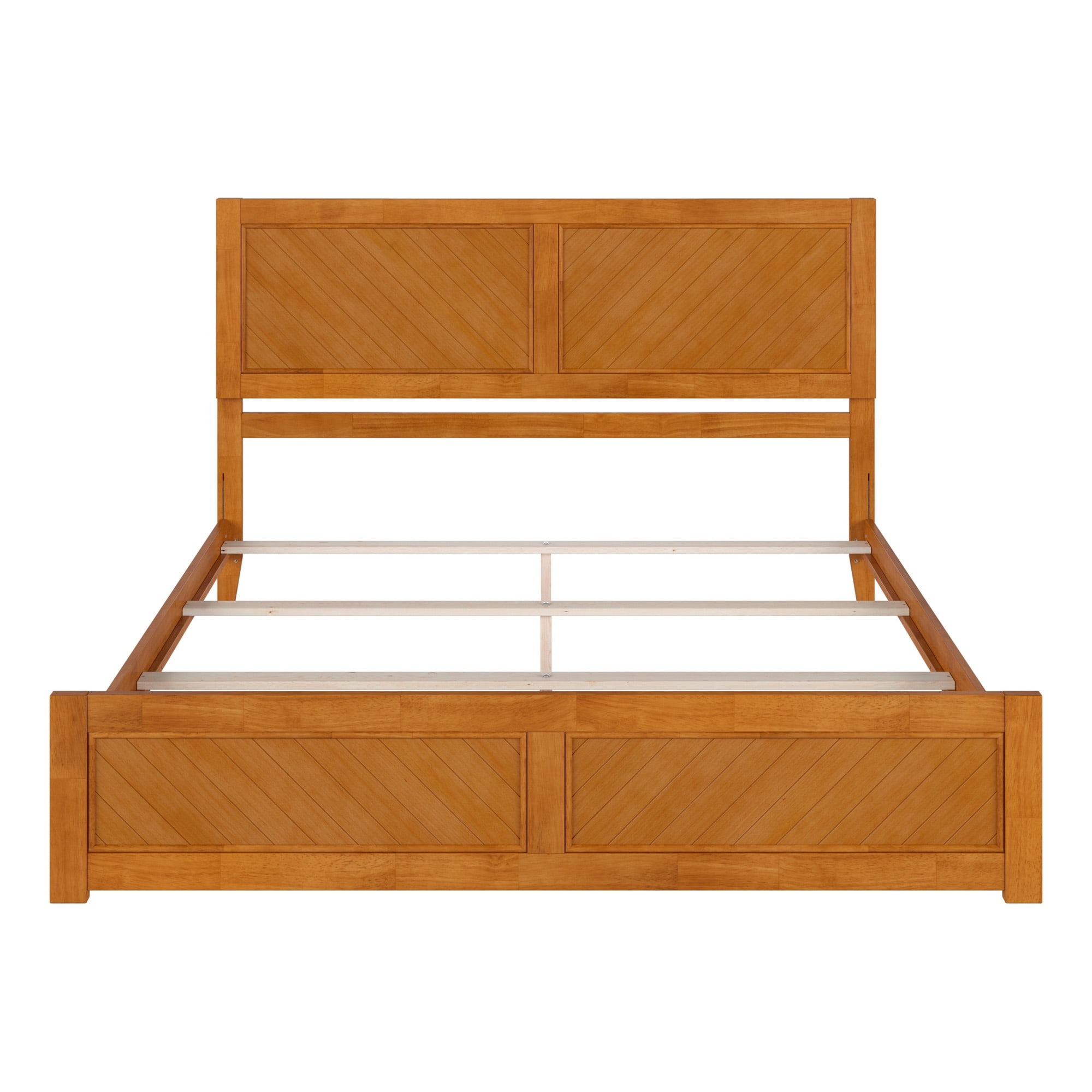 AFI Canyon Light Toffee Solid Wood Foundation Bed Frame with Matching Footboard, King