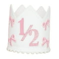 thumbnail image 2 of FVDPWYE 1/2 Birthday Crown Little Princess Crown Sweet Girls Bow Decorative Themed Party Pink, 2 of 9