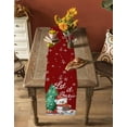 thumbnail image 5 of Red Christmas Burlap-Cotton Table Runner 90 Inches Long,Xmas Tree Bear Snowflake Watercolor Farmhouse Table Runners,Outdoor Dining Tablecloths Decor for Baby Shower Party Wedding 13x90, 5 of 9