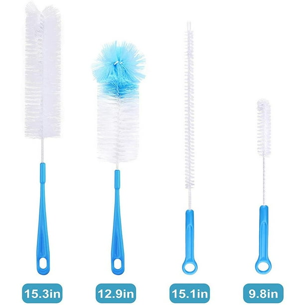 2 Cepillos De Limpieza Para Botellas, Cepillo Para Botellas Con Mango Largo, Cepillos De Limpieza De Silicona Para Lavar Frascos De Vidrio, Botellas Deportivas, Biberones, Boquillas | En Línea