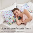 thumbnail image 5 of Spring Floral Body Pillow Covers 20"x60", Butterflies Botanical Blue Ombre Soft Brushed Microfiber Breathable Throw Pillow Covers, Decorative Pillowcase with Zipper for Couch Sofa Bedroom Living Room, 5 of 9