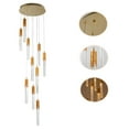 thumbnail image 6 of Modern High Ceiling Crystal Chandelier Adjustable Long Attic Pendant Light, 6 of 20