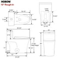 thumbnail image 4 of One Piece Toilet 10" Rough-in, Elongated Toilet with Comfortable Seat Height, ADA Chair Height 17.3", Dual Flush 0.8/1.28 GPF, 4 of 12