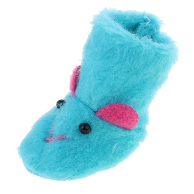 1/6 Lindo Conejo De Peluche Nieve Zapatos De Botas Para 12 '' Blythe Mu?ecas Azul Sunnimix Zapatos de la muñeca