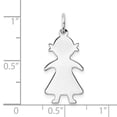 thumbnail image 3 of Sterling Silver Rhod-plated Eng. Girl Polished Front/Back Disc Charm QM332/18P, 3 of 4