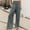 X-201Grey, variant on ZHOGXU Women'S Casual Pants Solid Color High Waist Wide Leg Straight Leg Loose Comfortable Trousers With Pockets For Daily Wear，Grey，L