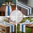 thumbnail image 6 of Lake Blue Grey White Table Runner 120 Inches Long,Farmhouse Ombre Color Modern Cotton Linen Table Runners Dresser Scarves,Decorative Tabletop Scarf Furniture Cover for Home Dinner Party 13"x120", 6 of 8