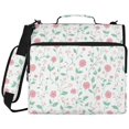 thumbnail image 2 of Zipper Binder with Shoulder Strap 2 inch 3 Ring Waterproof File Folder Organizer Bag 500 Sheet Spring Flowers and Vines, 2 of 8