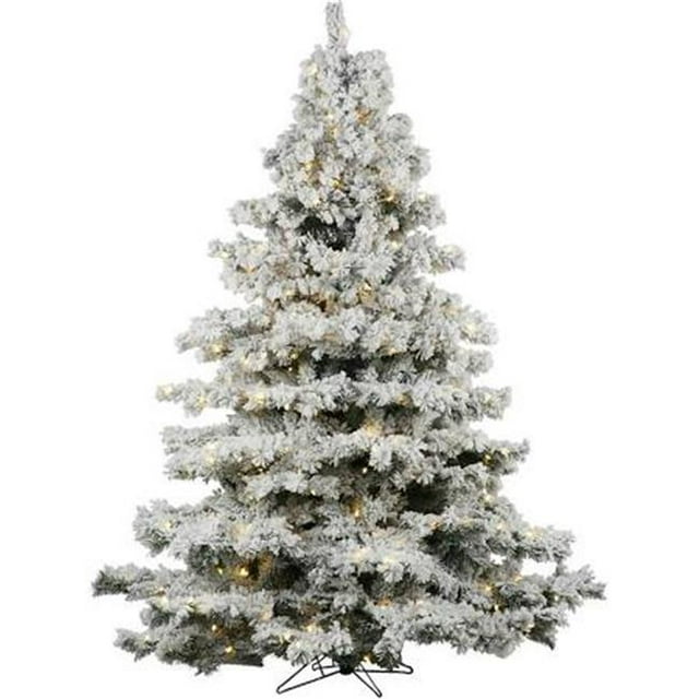 Arbre de Noël Kila Floqué 7,5 Pi x 45 Po avec 450 Blanc Chaud
