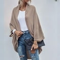 thumbnail image 2 of Vedolay Womens Cardigan Sweaters Solid Color Sweaters Casual Open Front Cardigan Sweater Khaki,M, 2 of 5