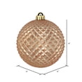 thumbnail image 2 of Vickerman 6" Café Latte Durian Glitter Ball Ornament, 4 per Bag, 2 of 4