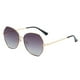 thumbnail image 1 of Gafas de sol polarizadas poligonales gafas de sol anti-ultravioleta de moda callejera, hechas de metal, 1 of 5