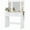 White, variant on Vineego 1 Piece Vanity Table with Mirror, LED Lights and Power Outlet, Makeup Vanity Desk with 2 Drawers & 4 Shelves for Bedroom, Black