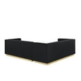 thumbnail image 6 of Inspired Home Anniston Velvet Upholstered Corner Sectional Sofa, Gold Base, Left Facing, Black, 6 of 6