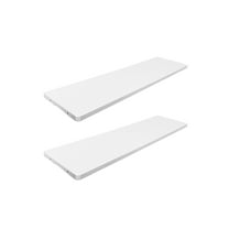 EHHLY 35 Cuft Outdoor Storage Shed Shelf(2 Shelves ONLY, No Cabinet), Outdoor Storage Cabinet Shelves for 4x2.5 Ft Storage Shed, Horizontal Resin Storage Shed Accessories