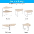 thumbnail image 6 of Countertop Organizer Corner Shelf, 2-Tier Adjustable Stackable Corner Shelves for Kitchen, Spice Rack, Coffee Area, Over Sink, Bathroom, Dresser Table, Corner Counter Shelf Stand, Rustic Brown, 6 of 9