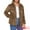 Brown, variant on DARING DIVA Women's Fuzzy Teddy Pockets Button Down Faux Fur Coats XS Brown