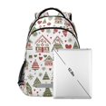 thumbnail image 7 of FORMRS Kids School Backpack Elementary Student Unisex Travel Bookbag with Reflective Stripes, Green Nordic Christmas, 7 of 7