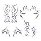 thumbnail image 5 of Tatuajes Temporales Morados de Anime, Pegatinas para Tatuajes de Halloween, Accesorios y Accesorios Morados., 5 of 6
