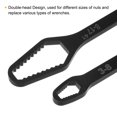 thumbnail image 4 of Uxcell 2pcs 3-17mm 8-22mm Double-ended Adjustable Wrench 0.2" 0.3" Thick, Black, 4 of 6