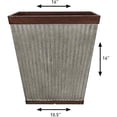 thumbnail image 2 of Southern Patio HDR-046851 16 Inch Square Rustic Resin Outdoor Box Flower Planter, 2 of 10