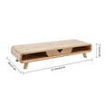 thumbnail image 3 of Monitor Stand Riser Farmhouse Style Bamboo Laptop Stand Riser Holder with Storage Drawer Modern Computer Stand for PC Monitor Laptop Office Desk Organization (Wood Color), 3 of 7