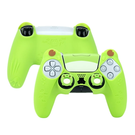 GeekShare PS5 Controller Skin Anti-Slip Silicone Protective Cover Skin Thumb Grips Sticker Frog