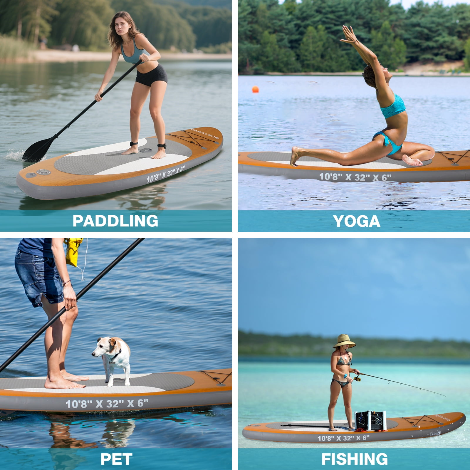 OZVMZQ  10'8'' Inflatable Stand up Paddle Board , Extra Wide SUP, with Premium Accessories Included Waterproof Dry Bag ,for Yoga Fishing